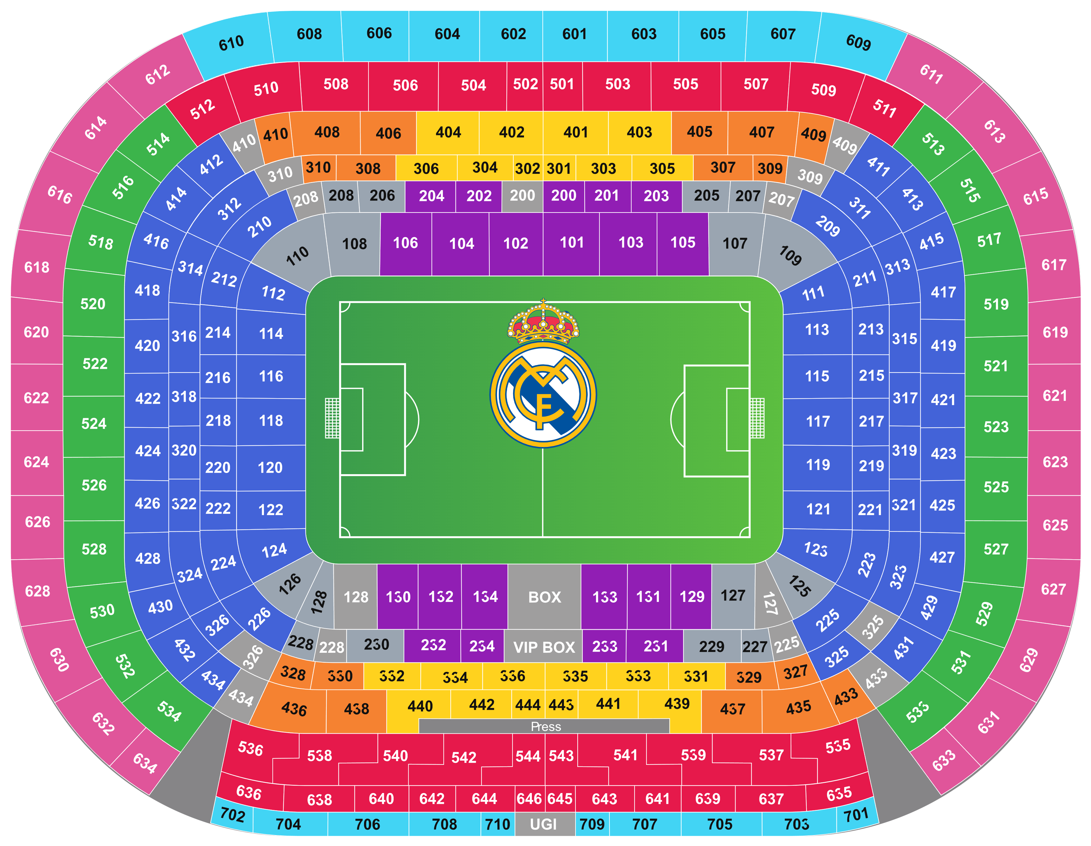 Santiago Bernabeu FTN category map