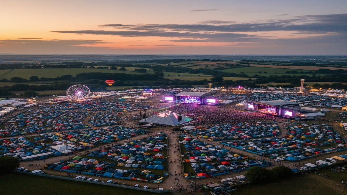 פסטיבל גלסטונברי בשדה פתוח