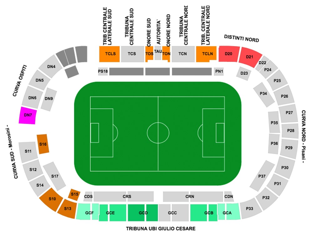מפת מושבים - Atleti Azzurri d Italia